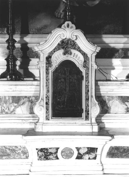 MOTIVI DECORATIVI A VOLUTE (tabernacolo, elemento d'insieme) - bottega ligure (seconda metà sec. XVIII)