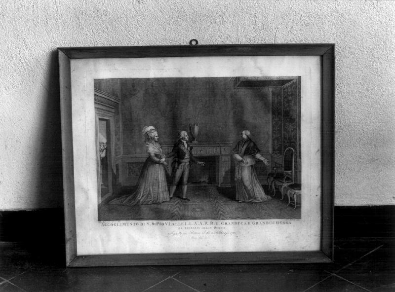 PAPA PIO VI ACCOGLIE IL GRANDUCA E GRANDUCHESSA DI RUSSIA (stampa) - ambito romano (sec. XIX)