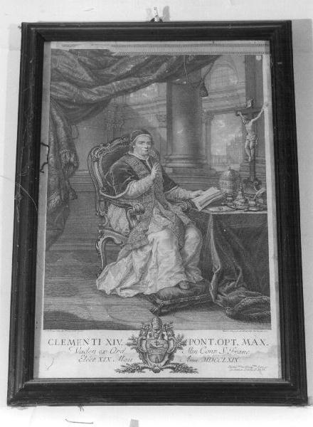 Santo papa (stampa) di Carego Domenico (attribuito) (sec. XVIII)