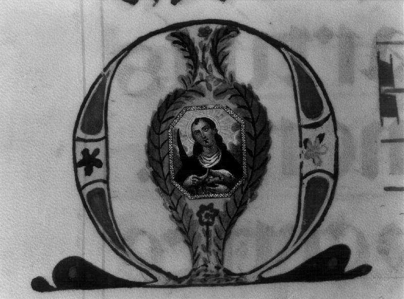 SAN VENANZIO/ LETTERA "M" (MINIATURA) - PRODUZIONE ITALIANA (prima metà SEC. XIX)