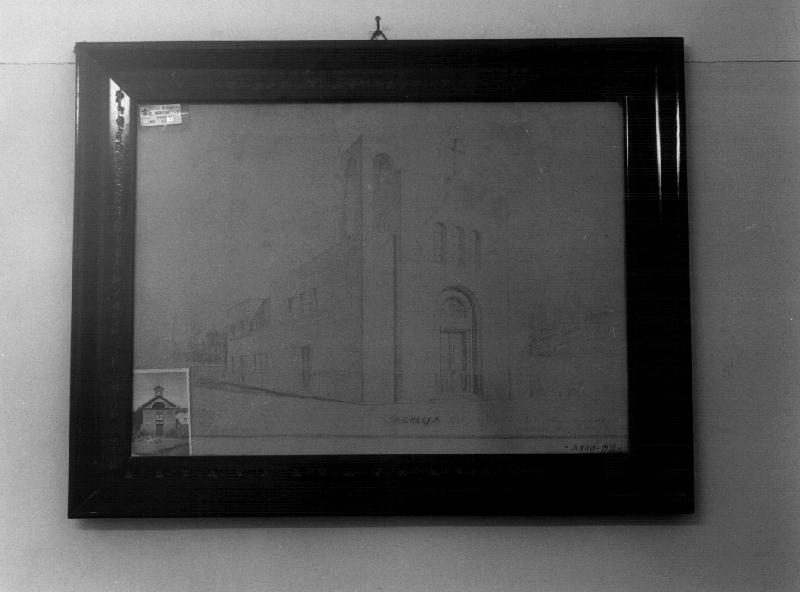 CHIESA DI SAN ROCCO DI MOLASSANA (DISEGNO) - AMBITO LIGURE (prima metà SEC. XX)