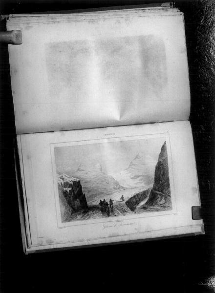 paesaggio montano (stampa, elemento d'insieme) di Thienon L, Alies, Cholet Samuel-Jean-Joseph (sec. XIX)