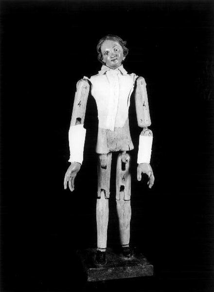 figura maschile (statuetta di presepio, elemento d'insieme) - produzione italiana (seconda metà sec. XIX)