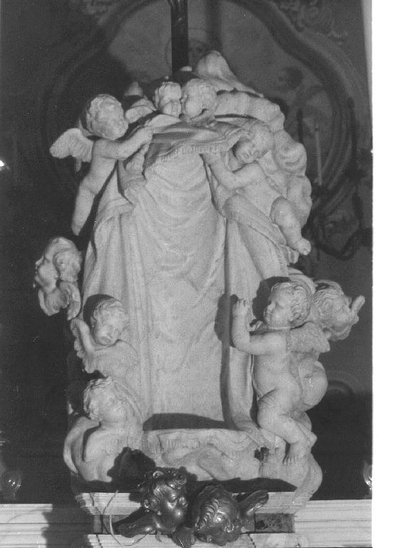 PUTTI REGGICORTINA (TRONETTO PER ESPOSIZIONE EUCARISTICA, OPERA ISOLATA) (ultimo quarto SEC. XVIII)