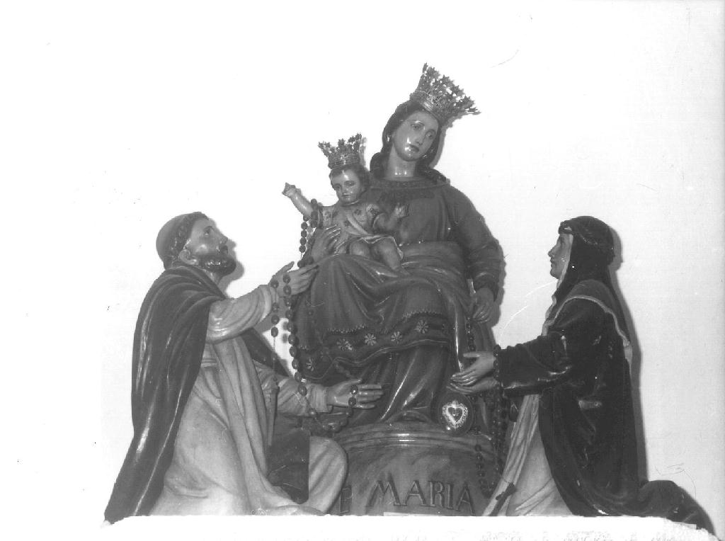 MADONNA IN TRONO (gruppo scultoreo) - AMBITO LIGURE (ultimo quarto SEC. XIX)