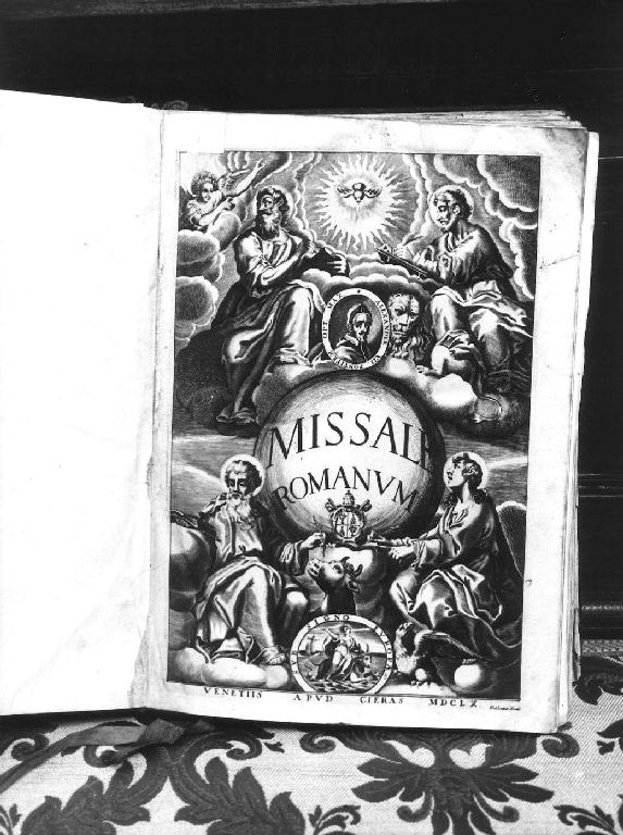 DISCESA DELLO SPIRITO SANTO SUI QUATTRO EVANGELISTI (stampa) di Dolcetta Giacomo (sec. XVII)