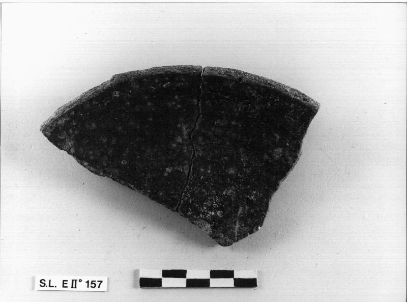 PENTOLA/ DUE FRAMMENTI COMBACIANTI/ UNITI - MANNONI 43 (secc. XIV/ XV)