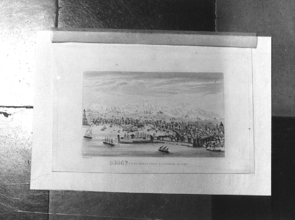 Veduta di Genova (stampa, serie) di Marchebens (primo quarto sec. XIX)