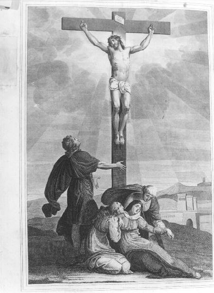 CROCIFISSIONE (stampa, elemento d'insieme) - ambito veneto (sec. XIX)