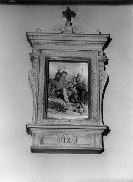 stazione IX: Gesù cade sotto la croce la terza volta (stampa) - ambito francese (secc. XIX/ XX)