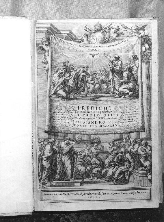 predica di San Pietro/ San Paolo predica a Efeso (stampa) di Ferri Ciro (terzo quarto sec. XVII)