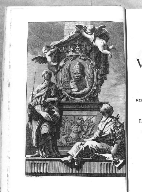 Venezia con Giustizia e Pace (stampa) di Zucchi Francesco (sec. XVIII)