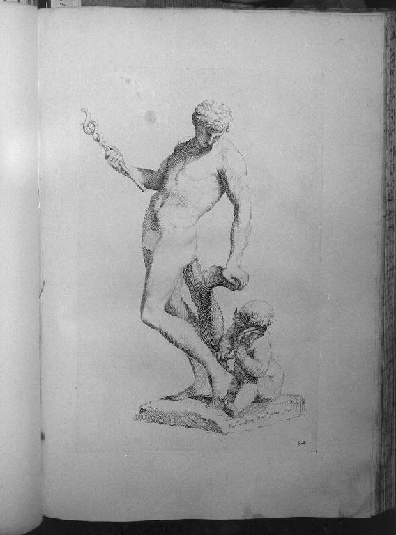 MERCURIO (stampa, elemento d'insieme) di Duquesnoy Francois detto Francesco Fiammingo (sec. XVII)