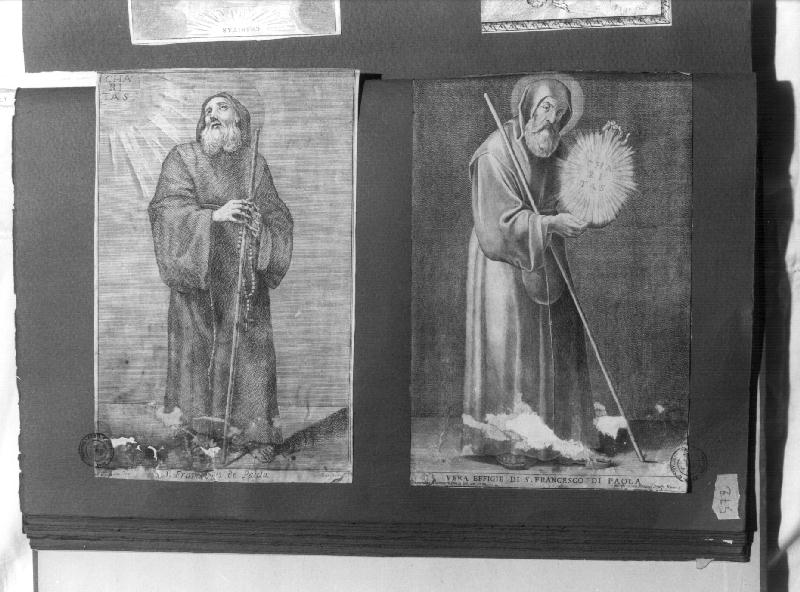 San Francesco di Paola (stampa) di Frezza Giovanni Gerolamo (prima metà sec. XVIII)