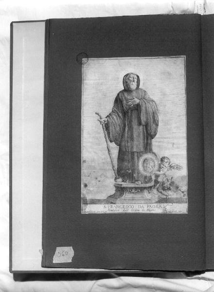 San Francesco di Paola (stampa) di Zambelli Giuseppe (seconda metà sec. XVIII)