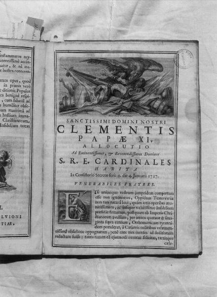 aquila con armi e insegne (stampa) di Conca Sebastiano, Limpach Maximilian Joseph (sec. XVIII)