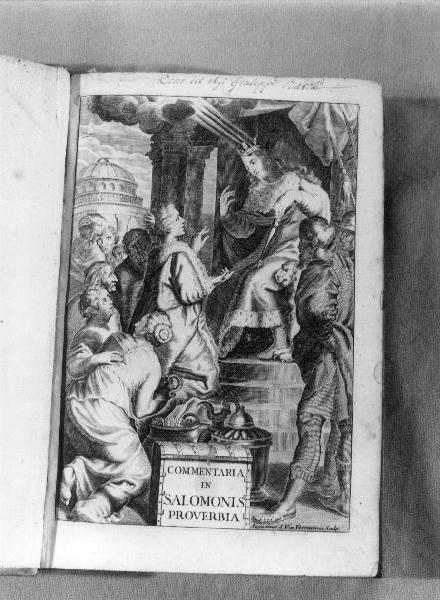 SALOMONE E LA REGINA DI SABA (stampa) di De Via Agostino (primo quarto sec. XVIII)