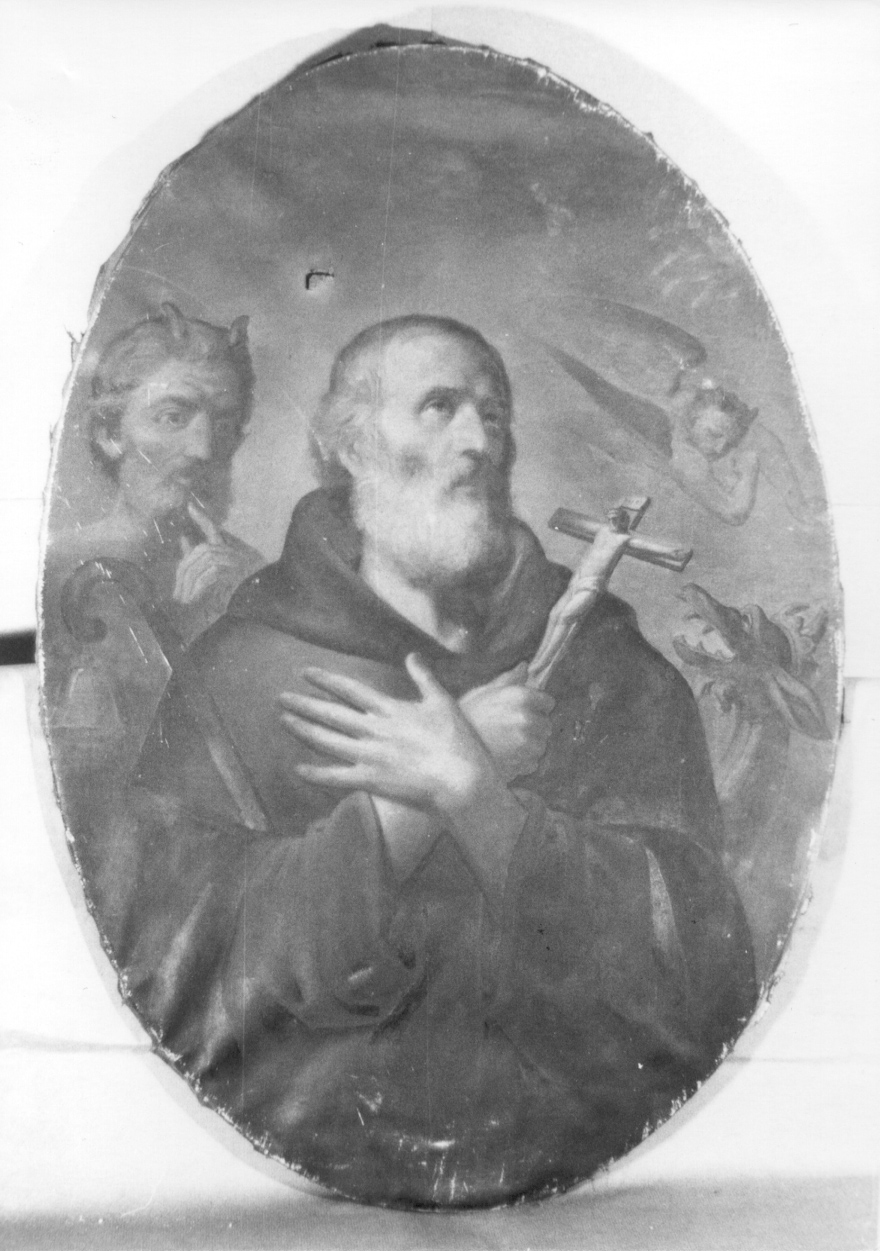 tentazioni di Sant'Antonio Abate (dipinto, opera isolata) di Gautier Francesco (fine sec. XIX)