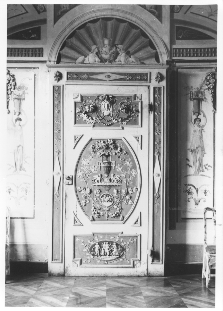 porta - ad un battente, opera isolata di Bonzanigo Giuseppe Maria (maniera) (primo quarto sec. XIX)