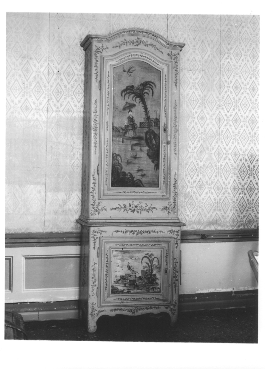 paesaggio fluviale (dipinto, elemento d'insieme) - ambito veneto (terzo quarto sec. XVIII)