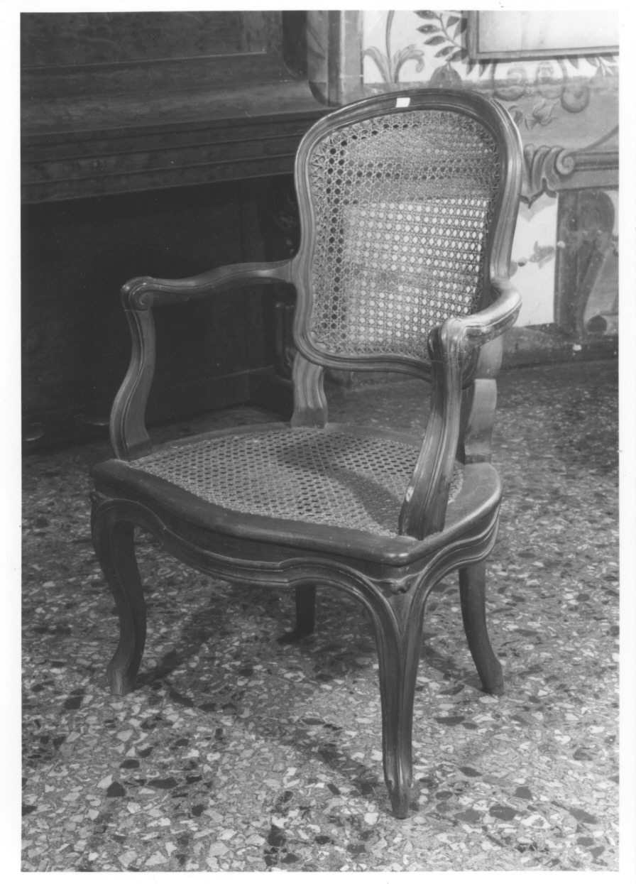 poltrona, opera isolata - bottega piemontese (terzo quarto sec. XIX)