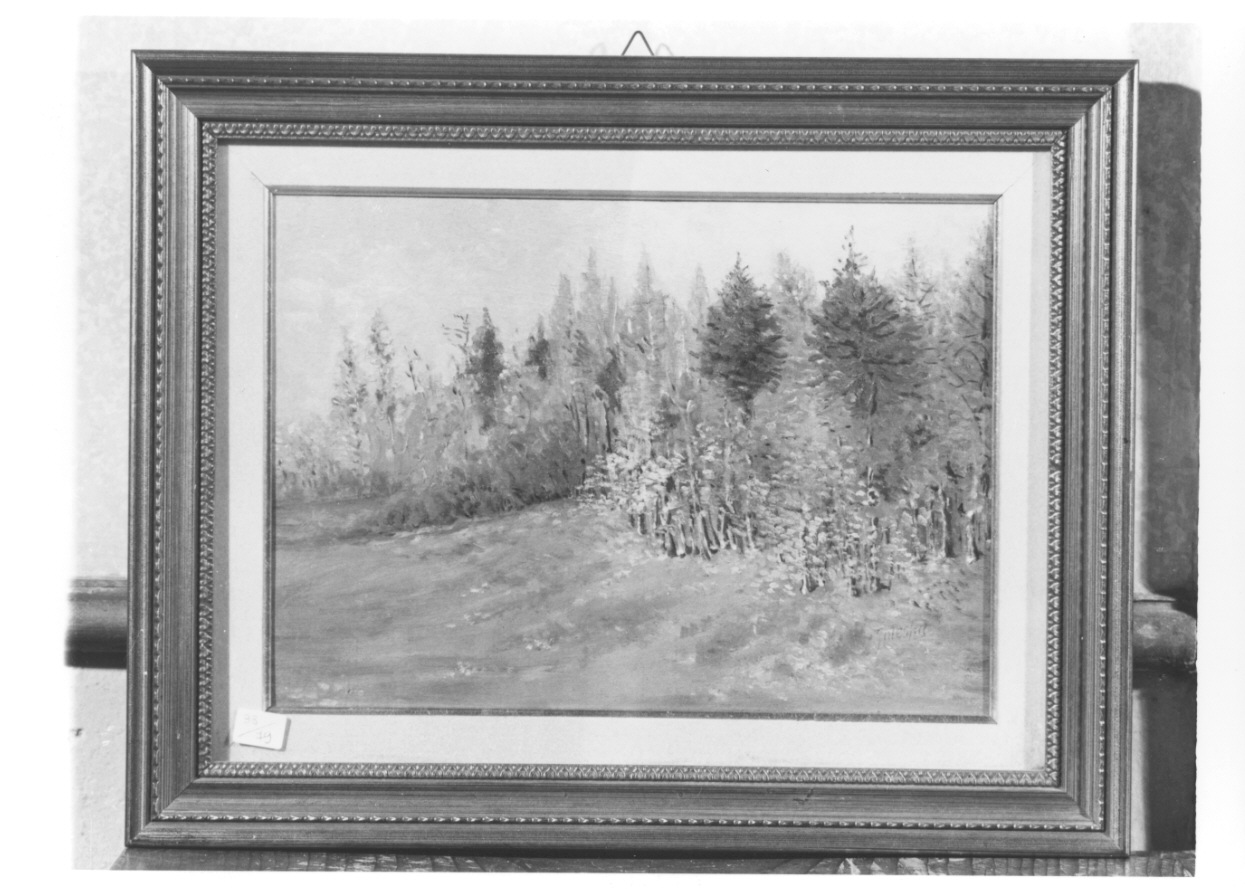 paesaggio con alberi (dipinto, opera isolata) di Aaleska (prima metà sec. XX)