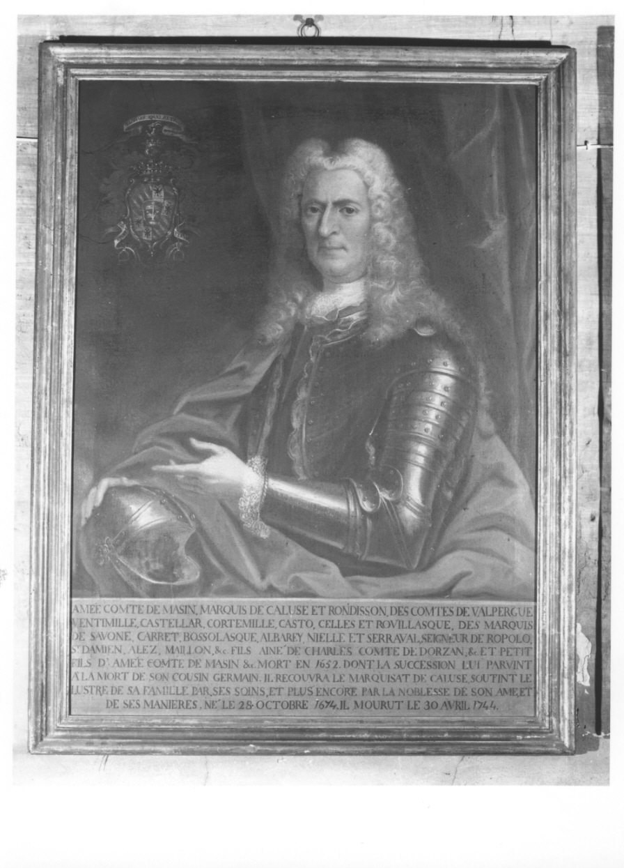 ritratto di Amedeo di Valperga (dipinto, opera isolata) - ambito piemontese (secondo quarto sec. XVIII)