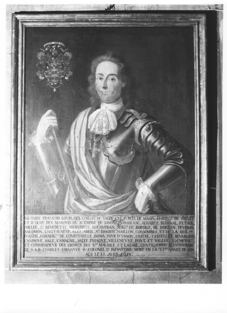 ritratto di Francesco Luigi di Valperga (dipinto, opera isolata) - ambito piemontese (secondo quarto sec. XVIII)