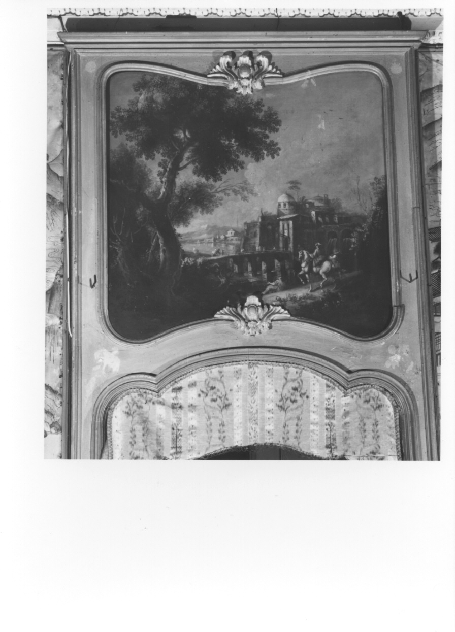 paesaggio con architetture (sovrapporta, opera isolata) di Ricciardi Michele (ultimo quarto sec. XVIII)