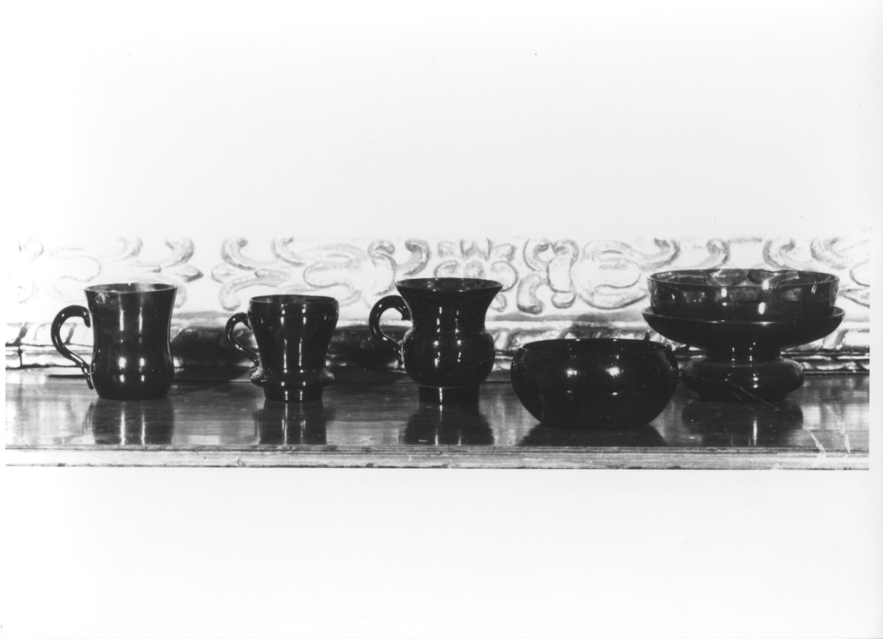 coppa, insieme - manifattura di Laveno (fine/inizio secc. XIX/ XX)