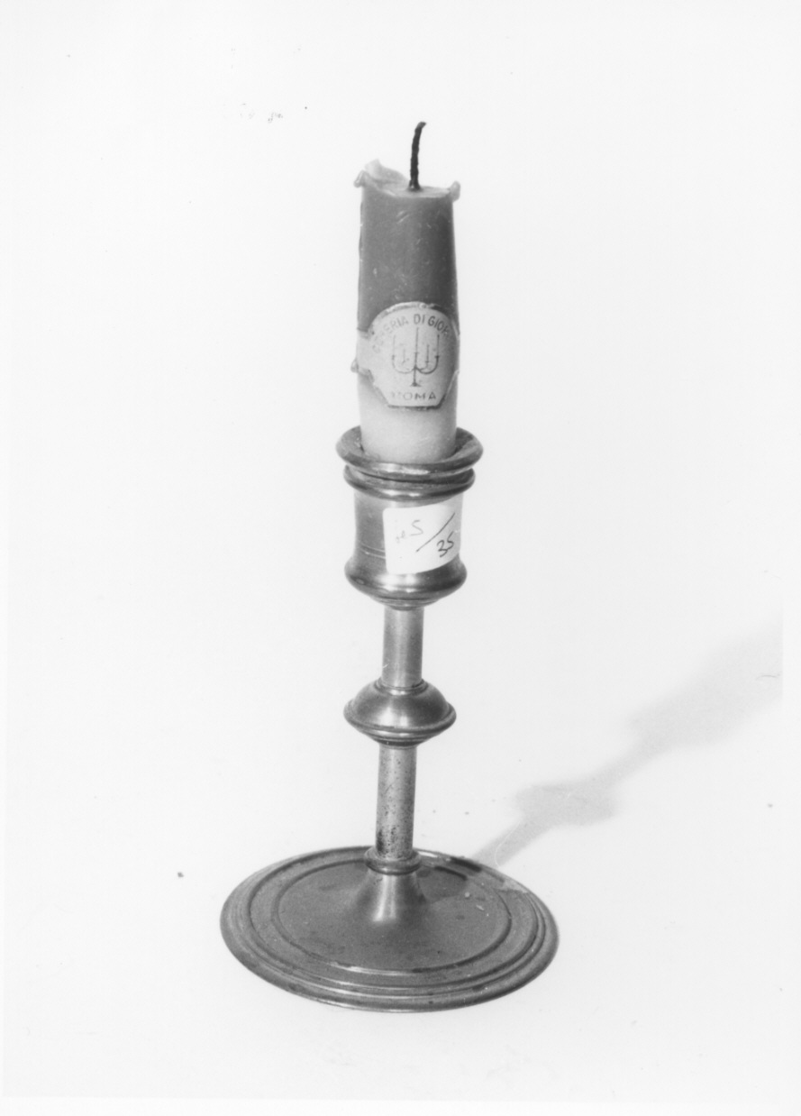 candeliere, opera isolata - produzione piemontese (fine/inizio secc. XIX/ XX)