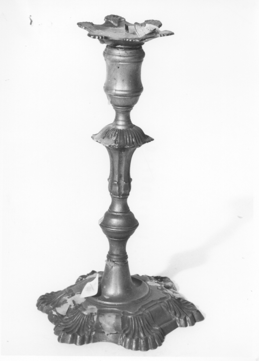 candeliere, opera isolata - produzione piemontese (fine/inizio secc. XIX/ XX)