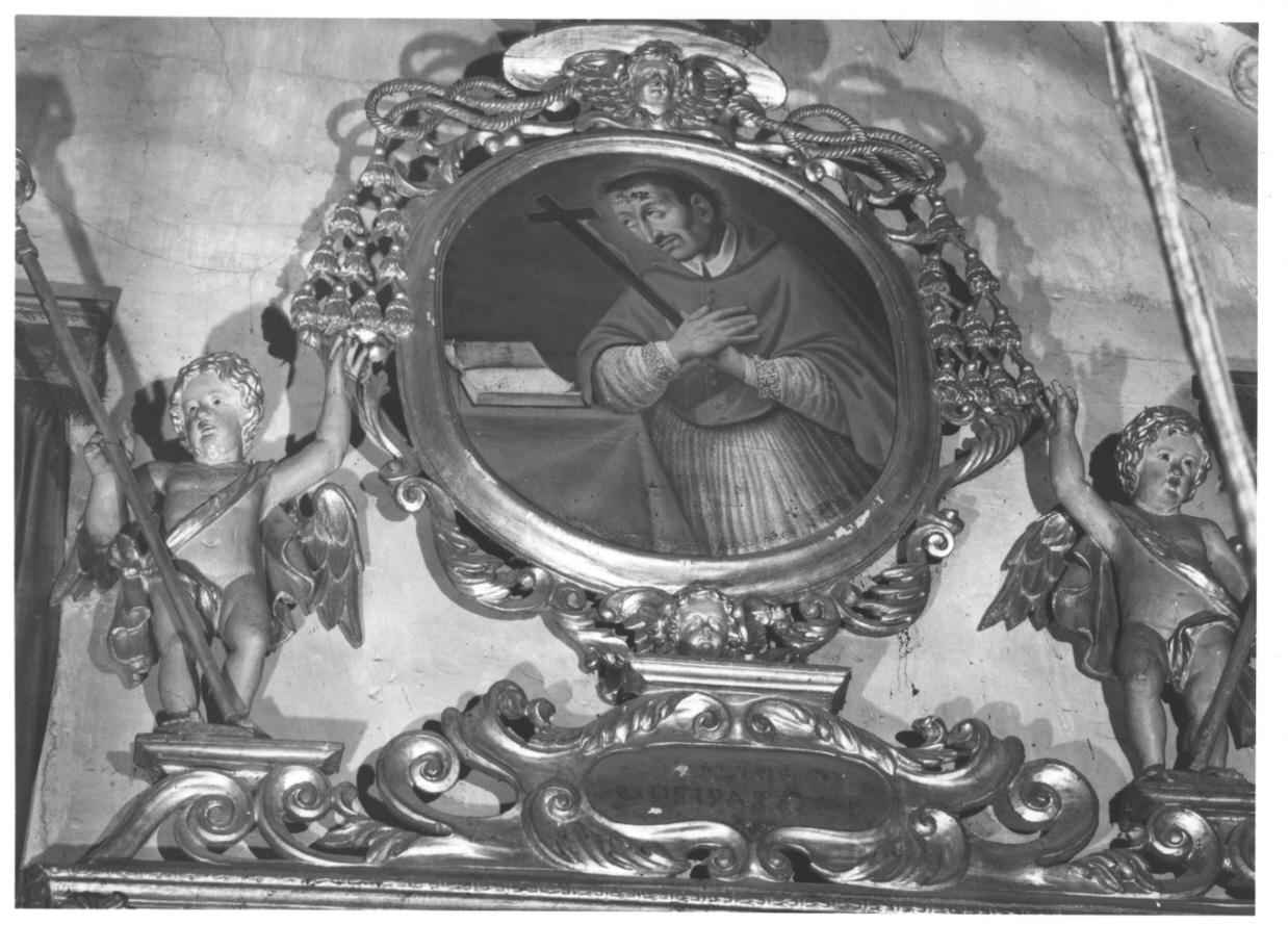 San Carlo Borromeo in adorazione della croce (dipinto, opera isolata) di Caccia Guglielmo detto Moncalvo (sec. XVII)