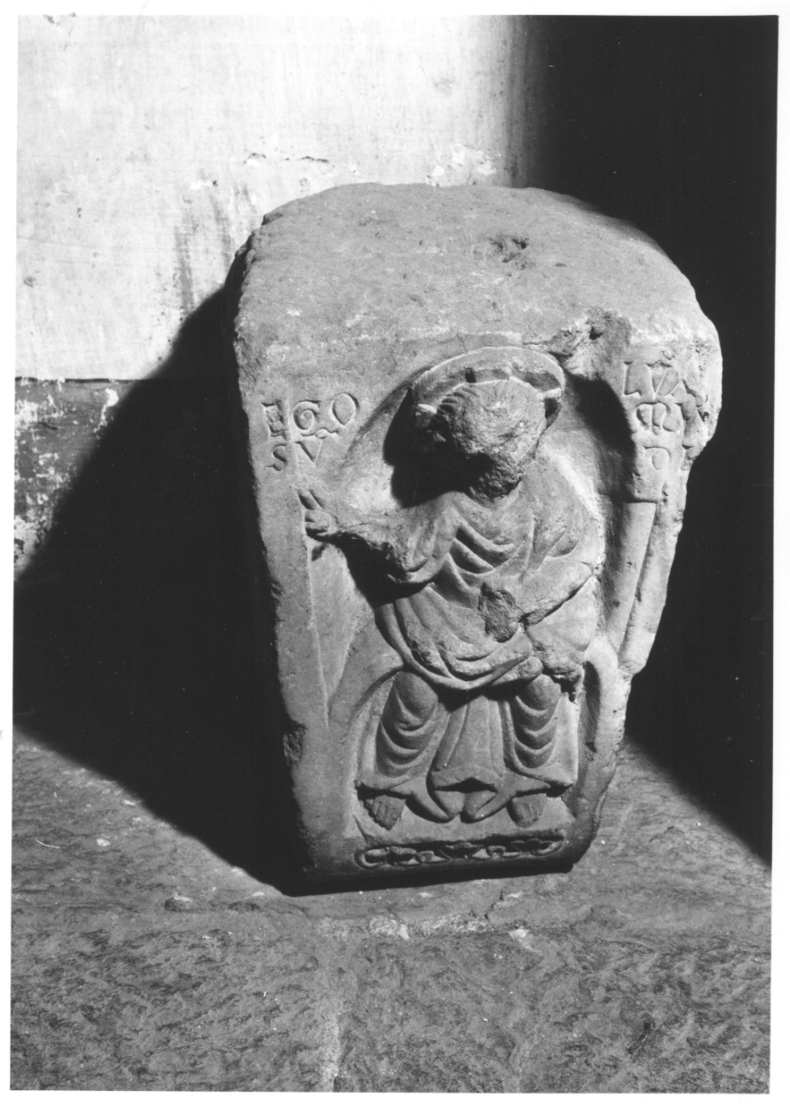 Cristo Pantocratore (capitello, opera isolata) - ambito Italia settentrionale (seconda metà sec. XII)