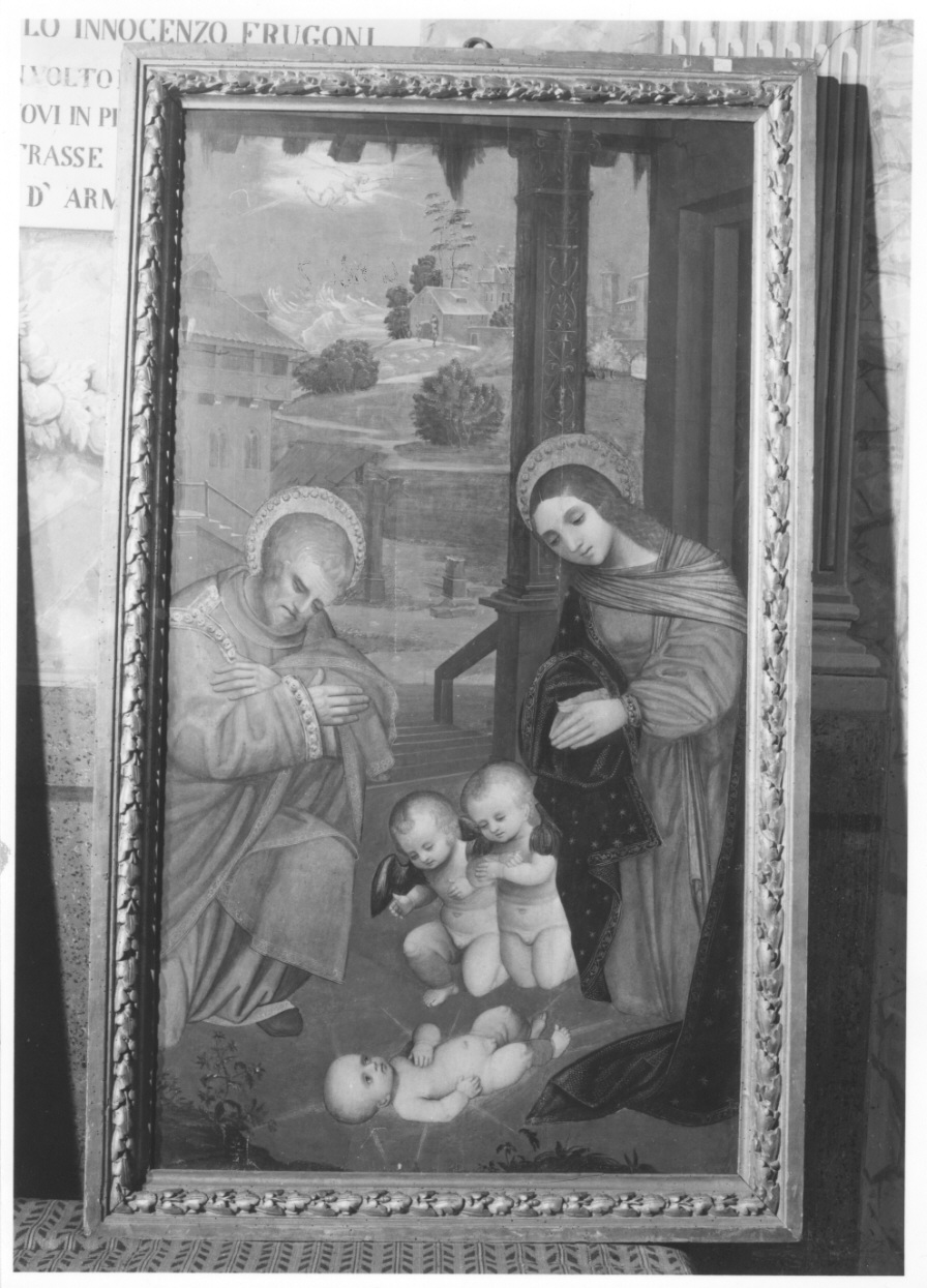 natività di Gesù (dipinto, opera isolata) - ambito lombardo-piemontese (primo quarto sec. XVI)