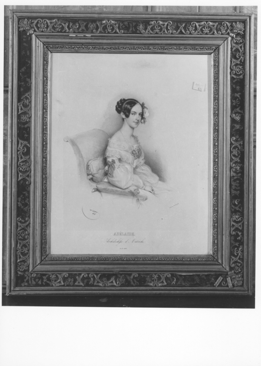 ritratto di Adelaide d'Asburgo arciduchessa d'Austria (stampa a colori) di Hofelich Johann, Kniehuber (secondo quarto sec. XIX)
