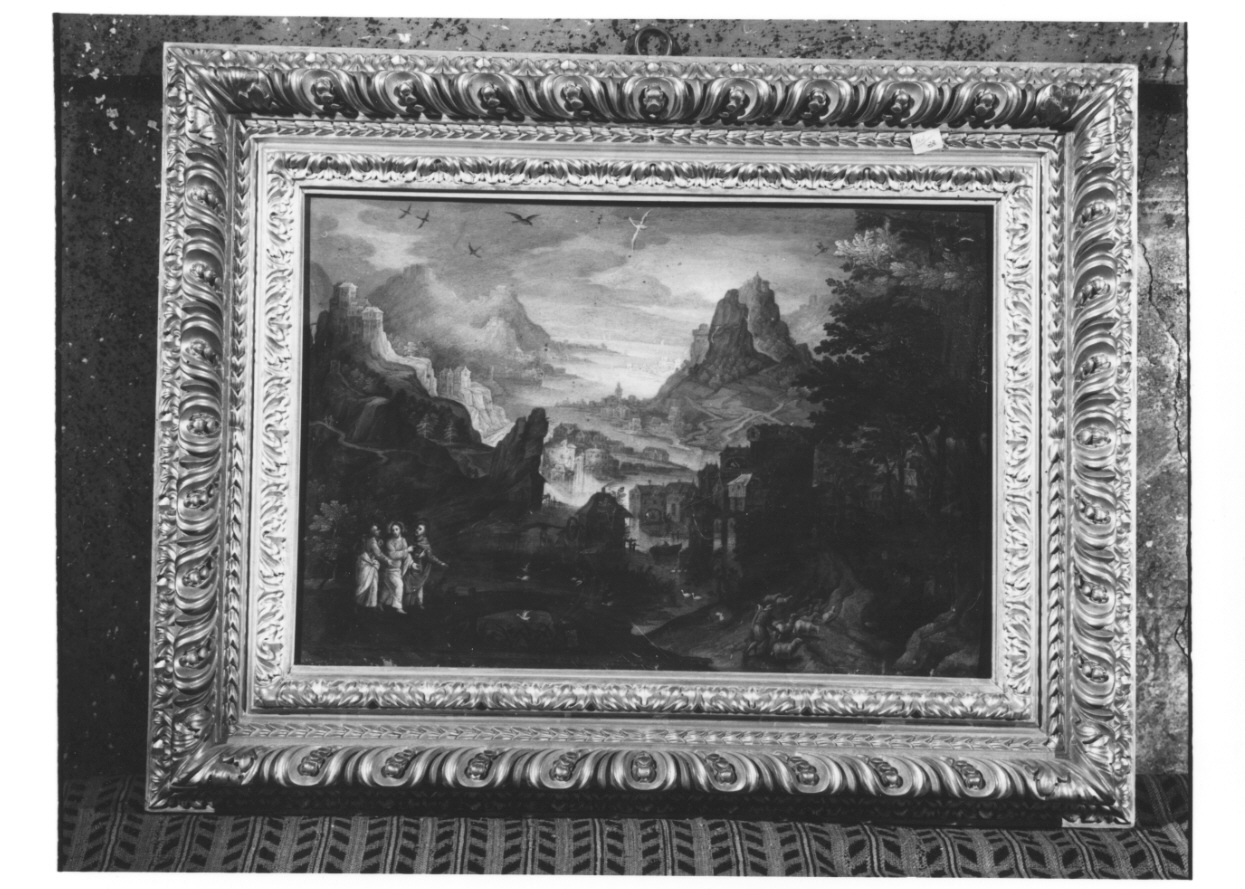 incontro di Cristo e i discepoli sulla via di Emmaus (dipinto, opera isolata) - ambito fiammingo (primo quarto sec. XVII)