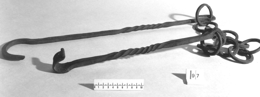 ferro da camino, utensili domestici - produzione torinese (1870 ca)