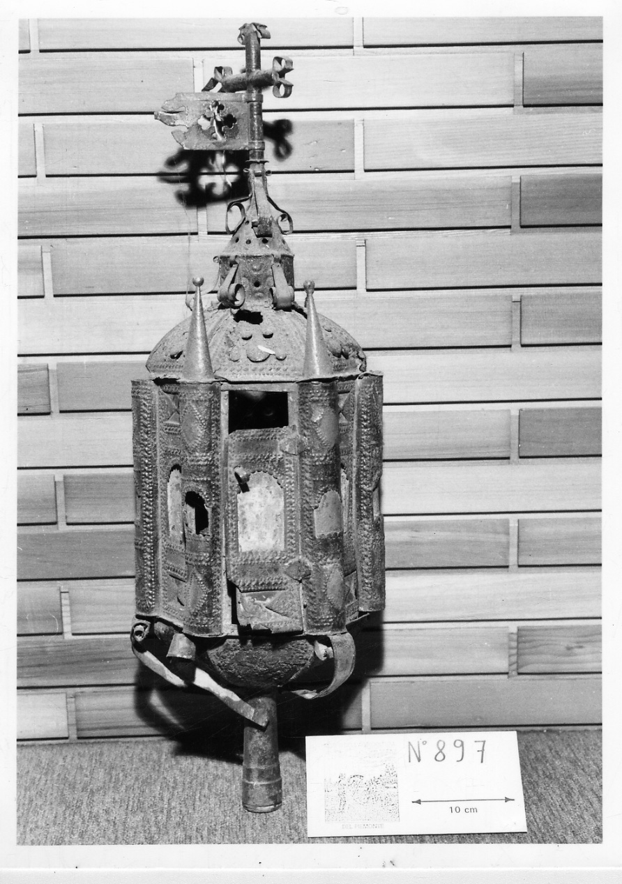 lanterna processionale - produzione piemontese (secc. XIX/ XX)