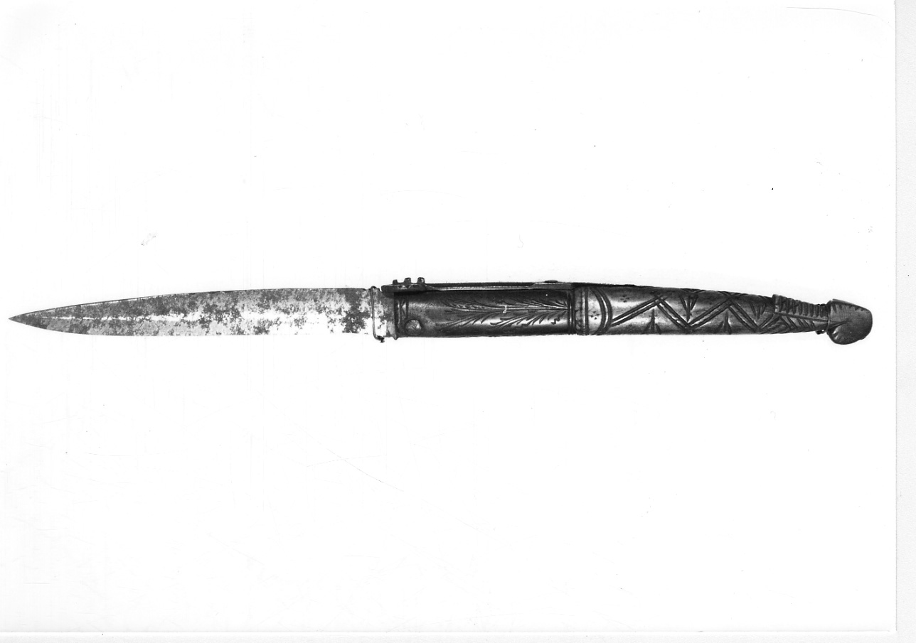 coltello a serramanico - produzione italiana centro-meridionale (sec. XIX)