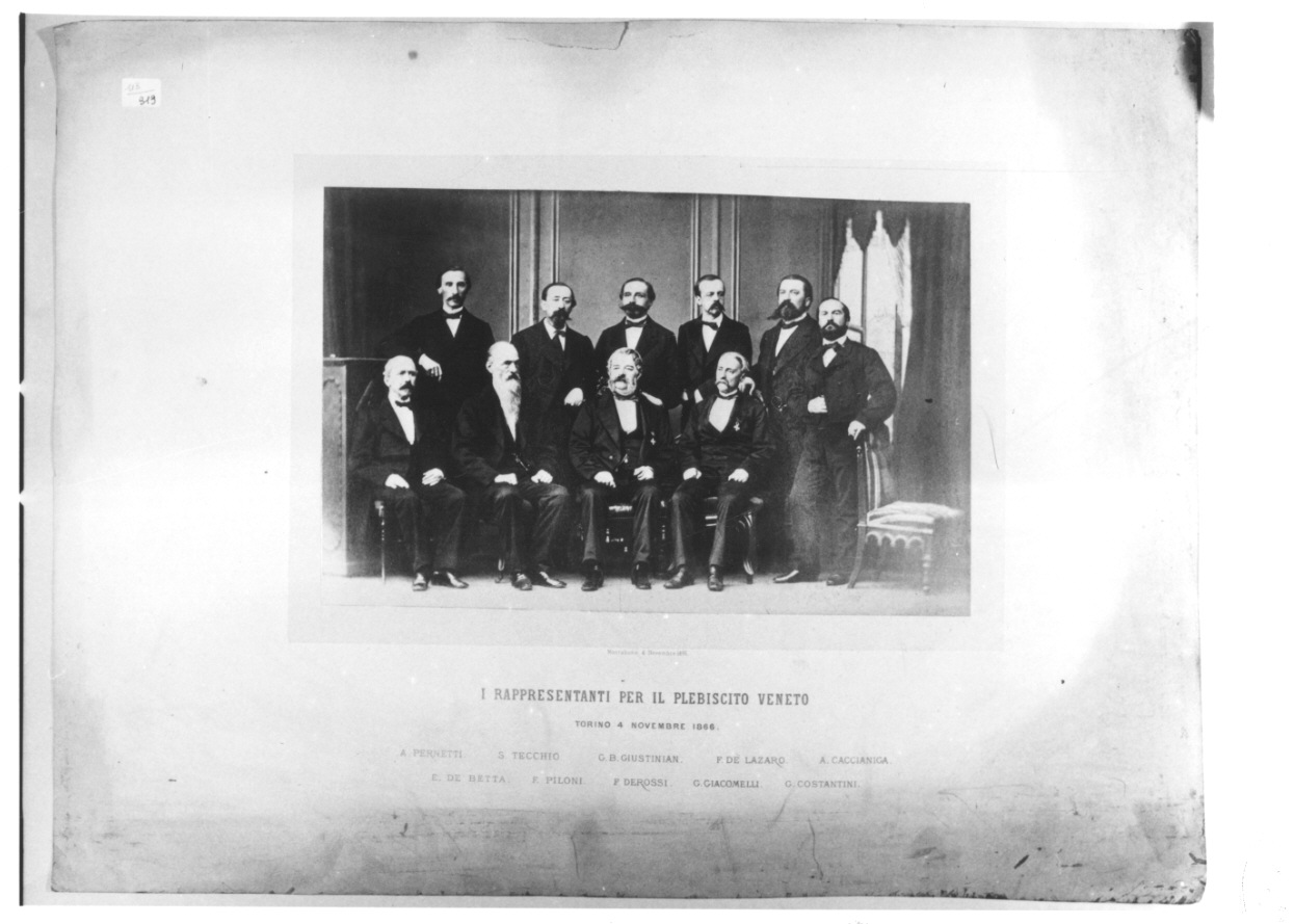 I RAPPRESENTANTI PER IL PLEBISCITO VENETO (positivo) di Montabone Luigi (studio) (terzo quarto XIX)