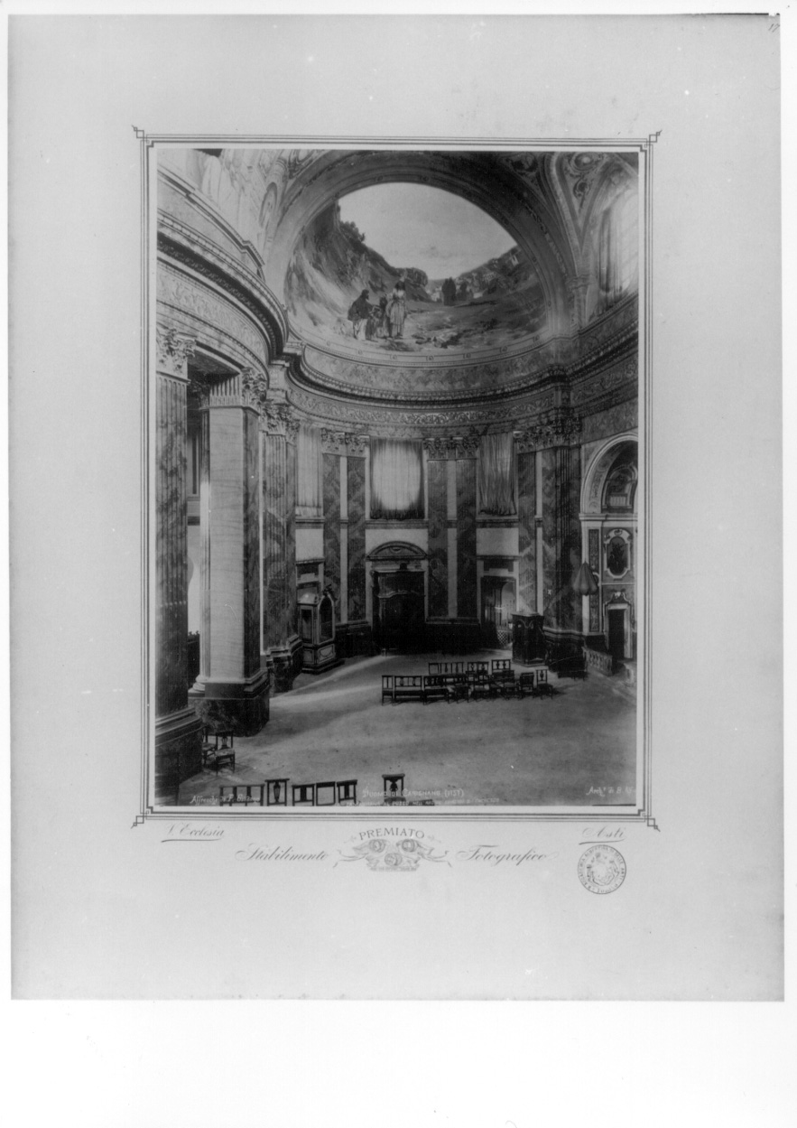 Carignano - Architetture - Chiese - Cattedrale - Affreschi (positivo) di Ecclesia Vittorio (ultimo quarto XIX)