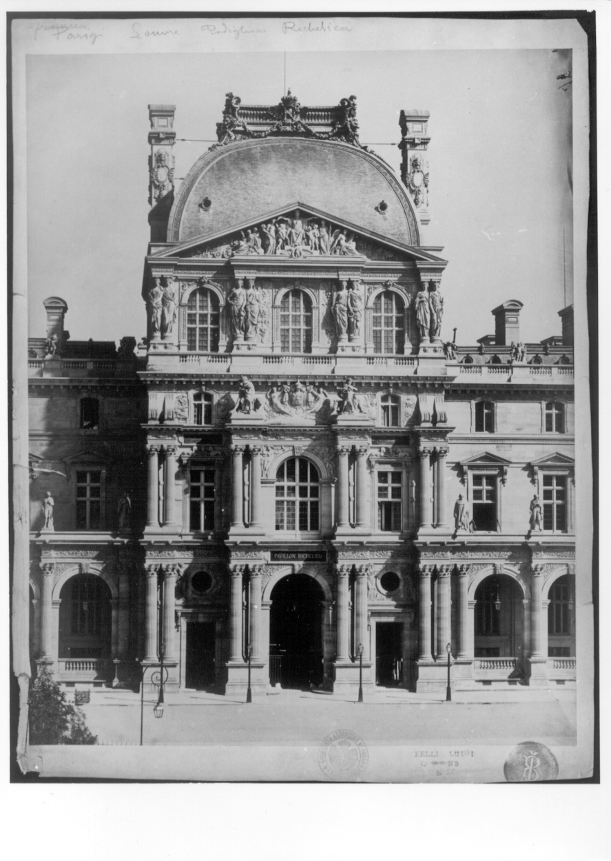 Francia - Parigi - Palazzi - Louvre (positivo) di Baldus Edouard (terzo quarto XIX)