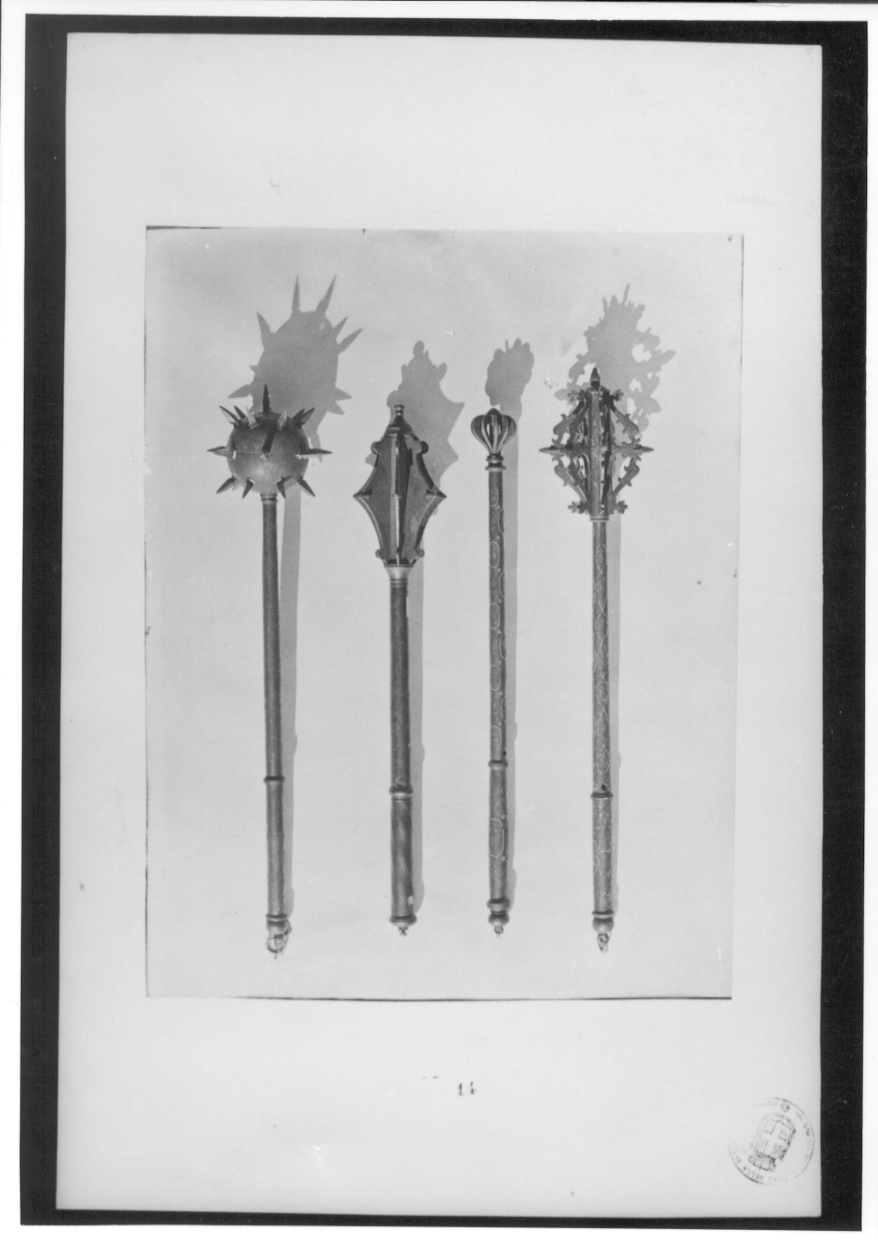Torino? - Armeria Reale? - Armi immanicate - Mazze (positivo) di Anonimo (terzo quarto XIX)