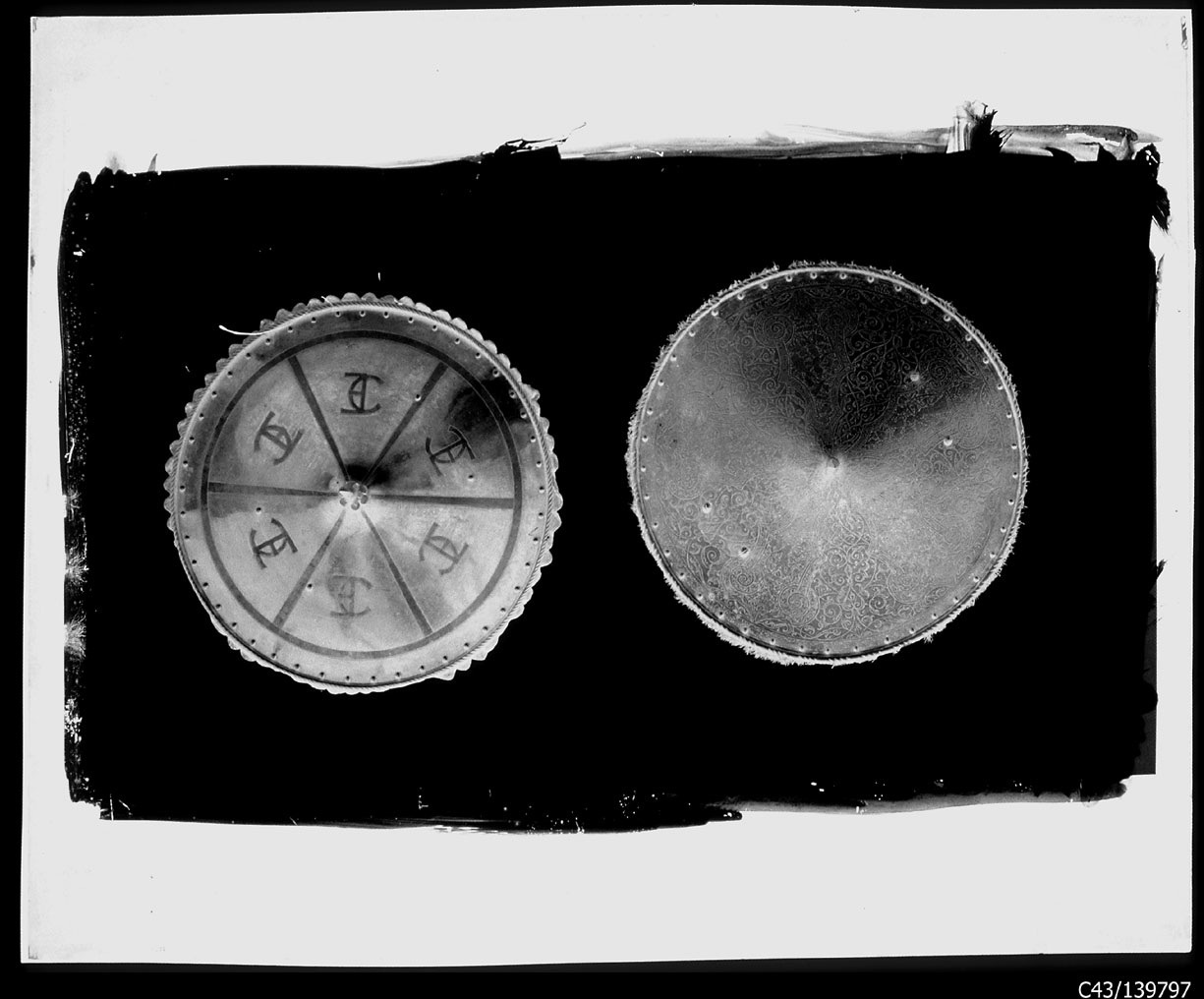 Torino - Armeria Reale - Armi difensive - Armature (parti) - Scudi - F34 - F121 (negativo) di Anonimo (studio), Berra Bussolino Celestina - Berra Favale Gustava (studio) (XIX)