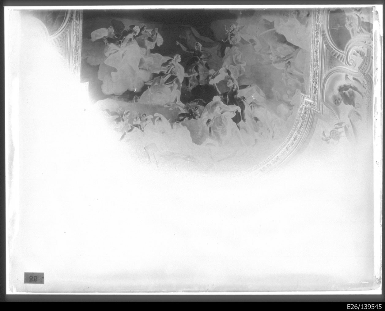 Torino - Armeria Reale - Interni - Galleria Beaumont - Affreschi (negativo) di Anonimo (prima metà XX)