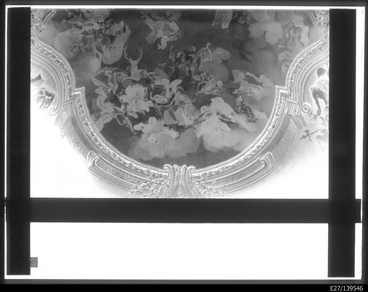 Torino - Armeria Reale - Interni - Galleria Beaumont - Affreschi (negativo) di Anonimo (prima metà XX)