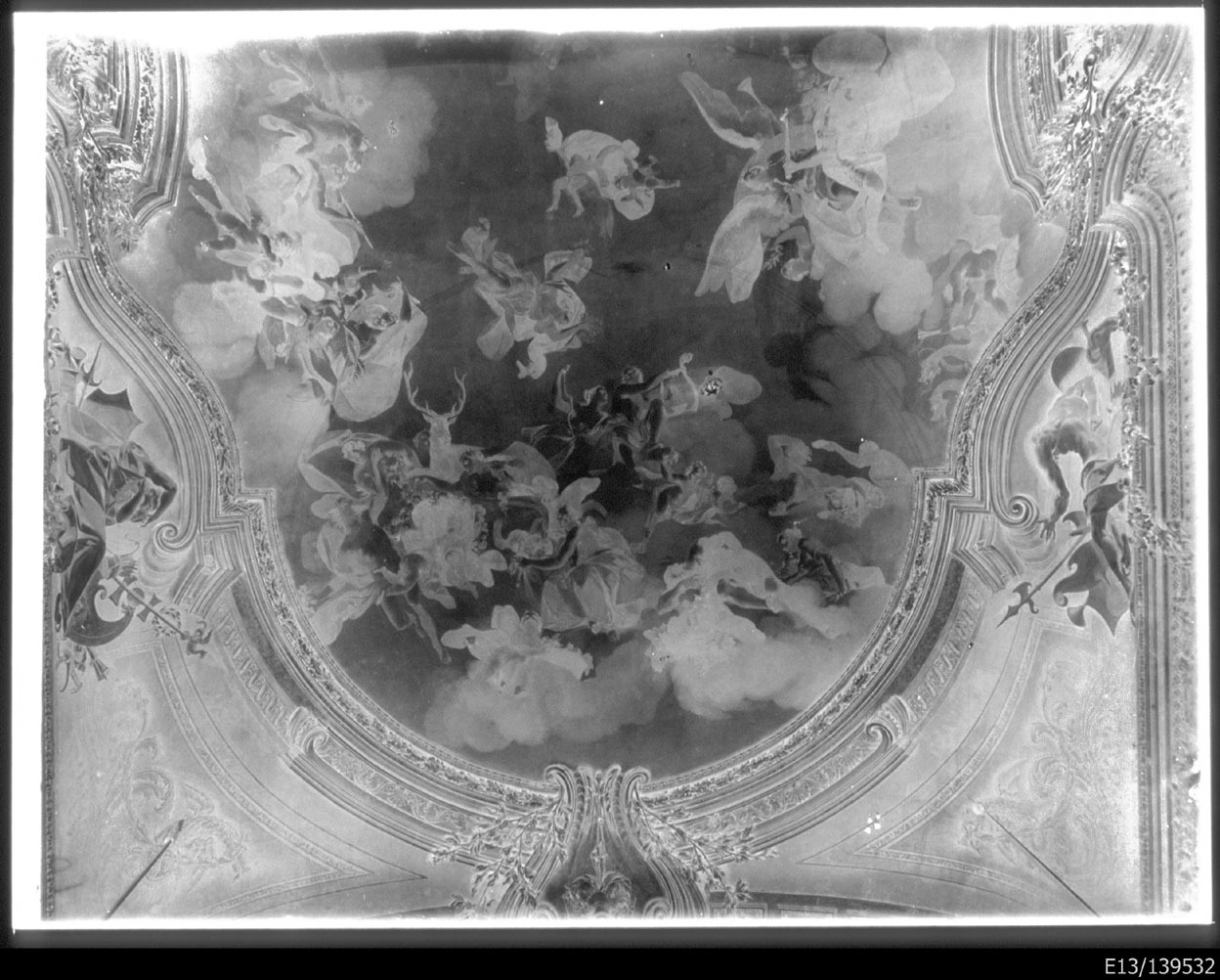 Torino - Armeria Reale - Interni - Galleria Beaumont - Affreschi (negativo) di Anonimo (prima metà XX)