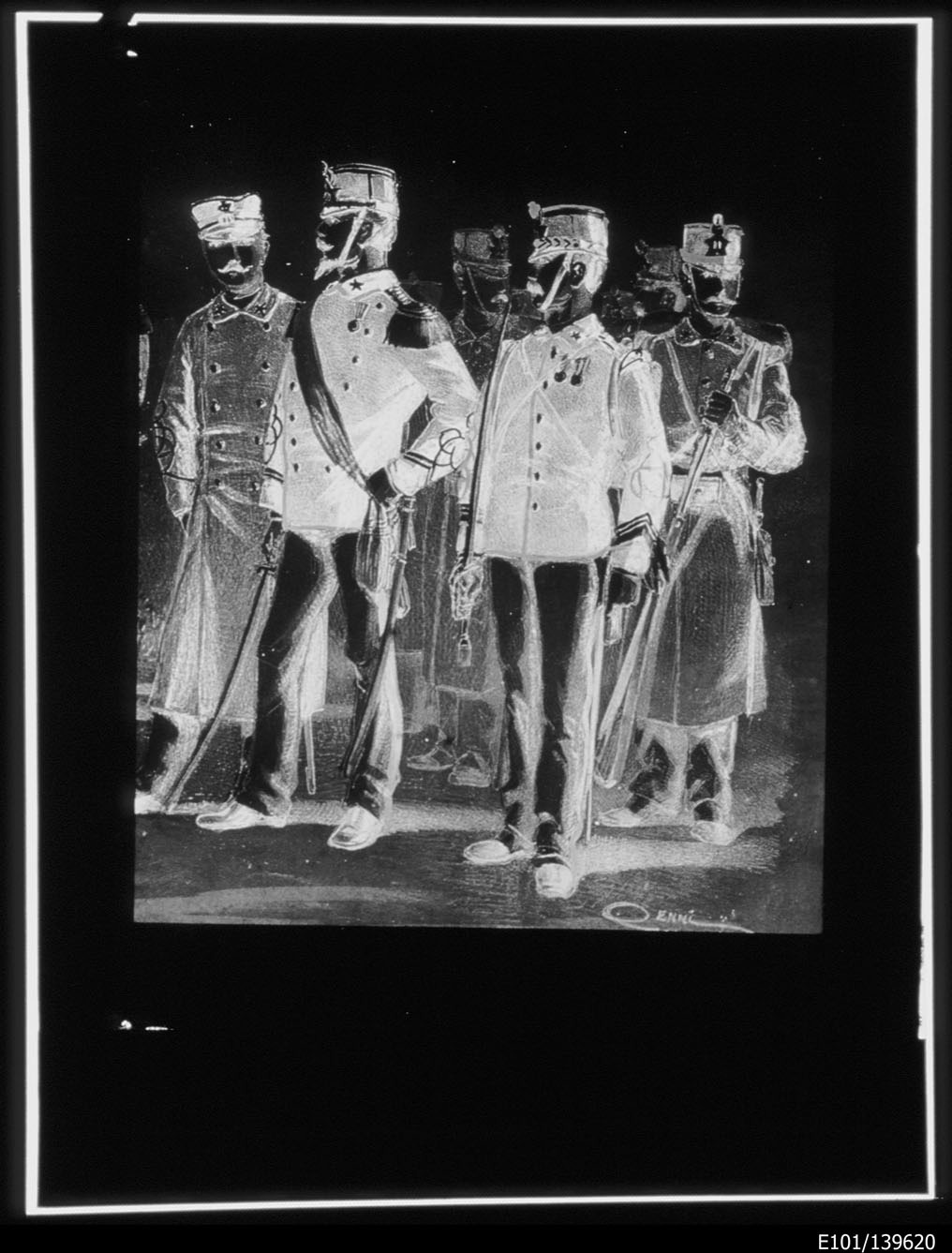 Torino - Armeria Reale - Illustrazioni - Uniformi - (negativo) di Anonimo (secondo quarto XX)