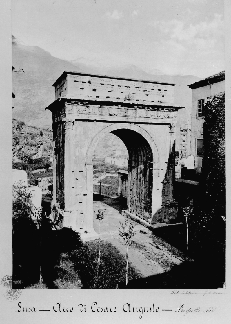 Susa - Arco di Augusto (positivo) di Berra Giovanni Battista (seconda metà XIX)